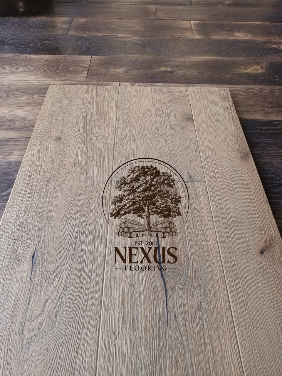 Engineered 15mm x4mm x 220 Distressed Light Grey Oak Flooring