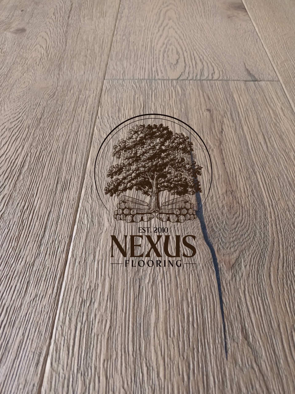 Engineered 15mm x4mm x 220 Distressed Light Grey Oak Flooring