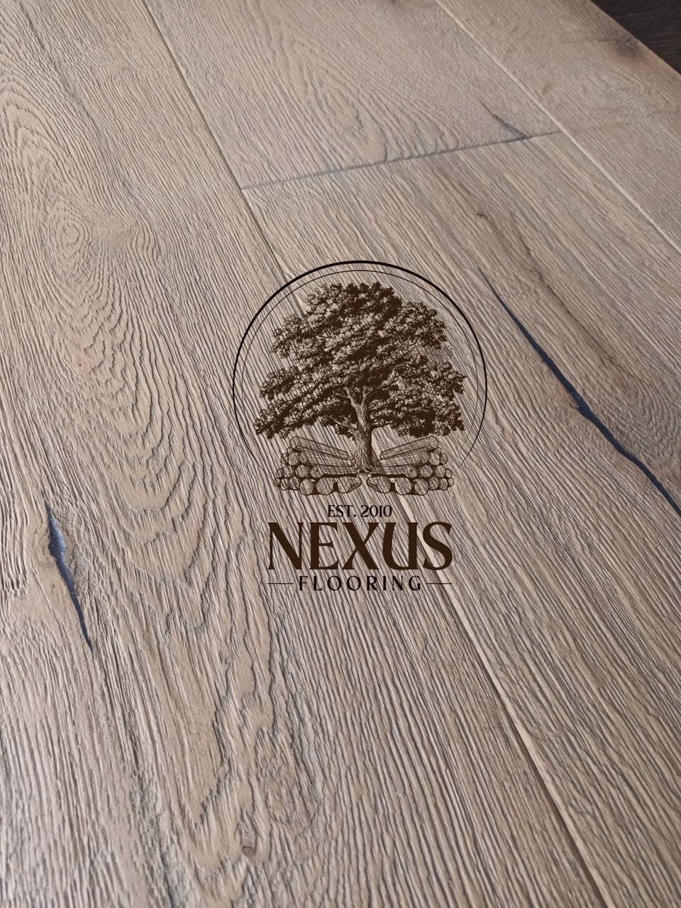 Engineered 15mm x4mm x 220 Distressed Light Grey Oak Flooring