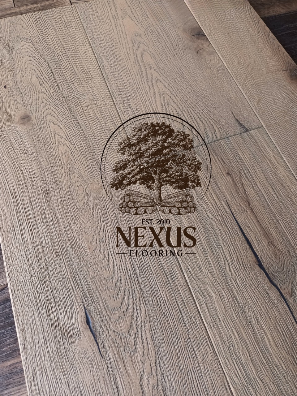 Engineered 15mm x4mm x 220 Distressed Light Grey Oak Flooring