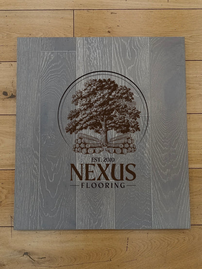 Engineered 13mmx 3mm x125mm  Pebble Grey Brushed Lacquered Oak