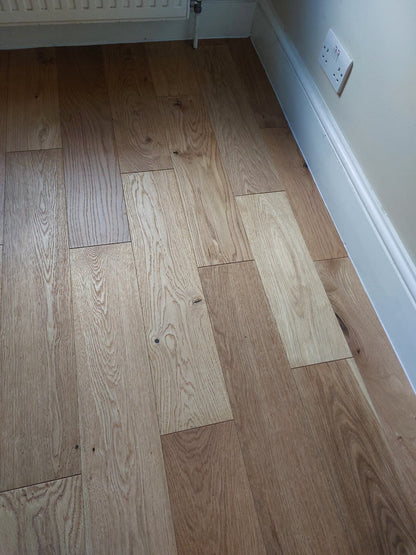 14mm x 3mm x 150mm Brushed Oiled Engineered Oak Wood Flooring