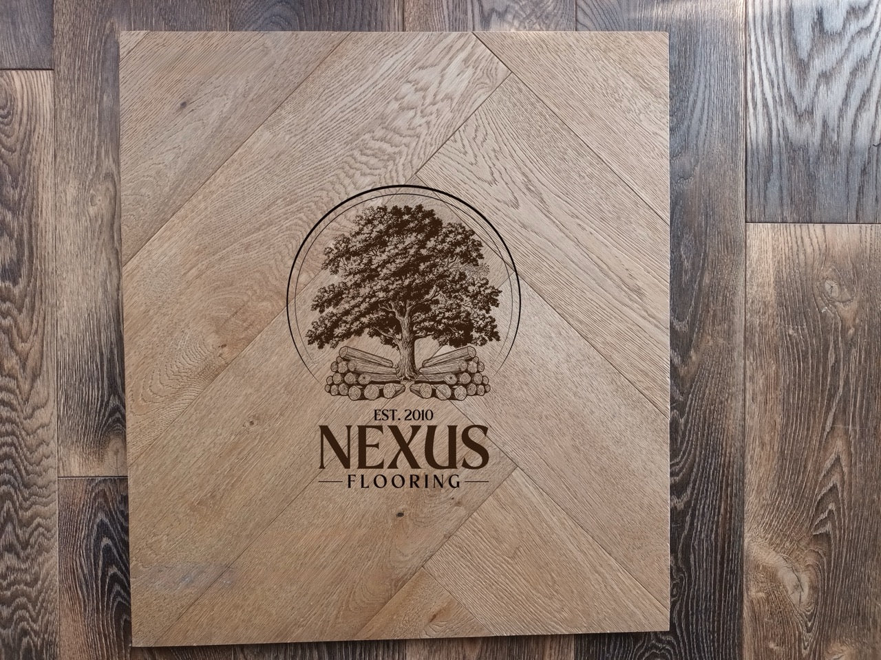 Smoked Brushed Oiled Parquet Click Engineered Oak 14mm x 3mm x 150mm  x 600mm Wood Flooring