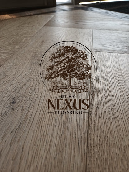 Smoked Brushed Oiled Parquet Click Engineered Oak 14mm x 3mm x 150mm  x 600mm Wood Flooring