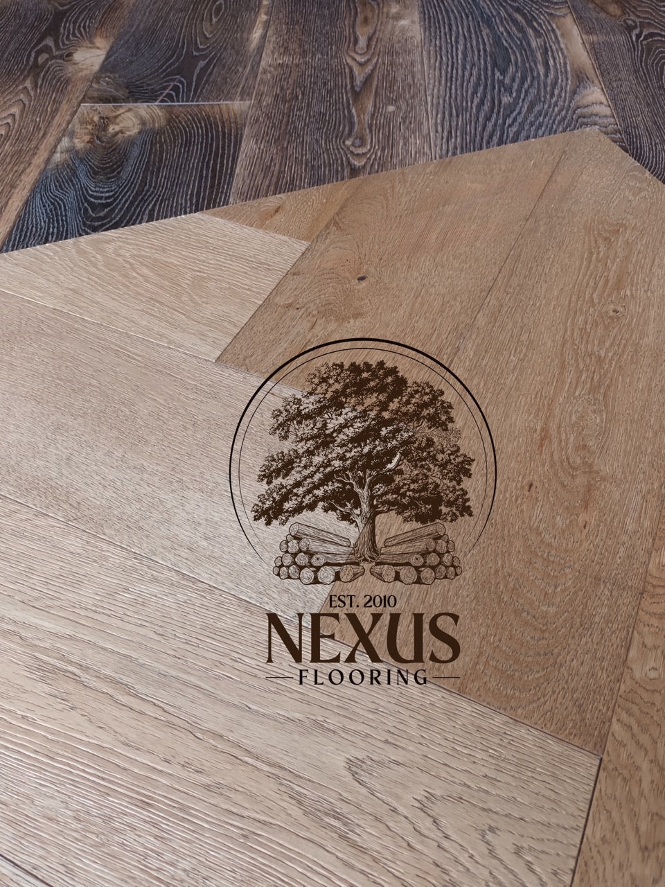 Smoked Brushed Oiled Parquet Click Engineered Oak 14mm x 3mm x 150mm  x 600mm Wood Flooring