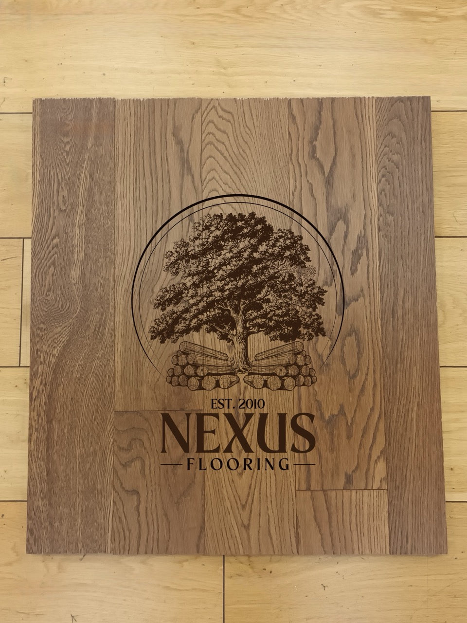 14mm x 3mm x 125mm Smoked Golden Engineered Oak Wood Flooring