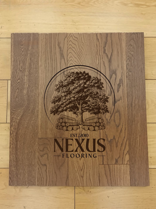 14mm x 3mm x 125mm Smoked Golden Engineered Oak Wood Flooring