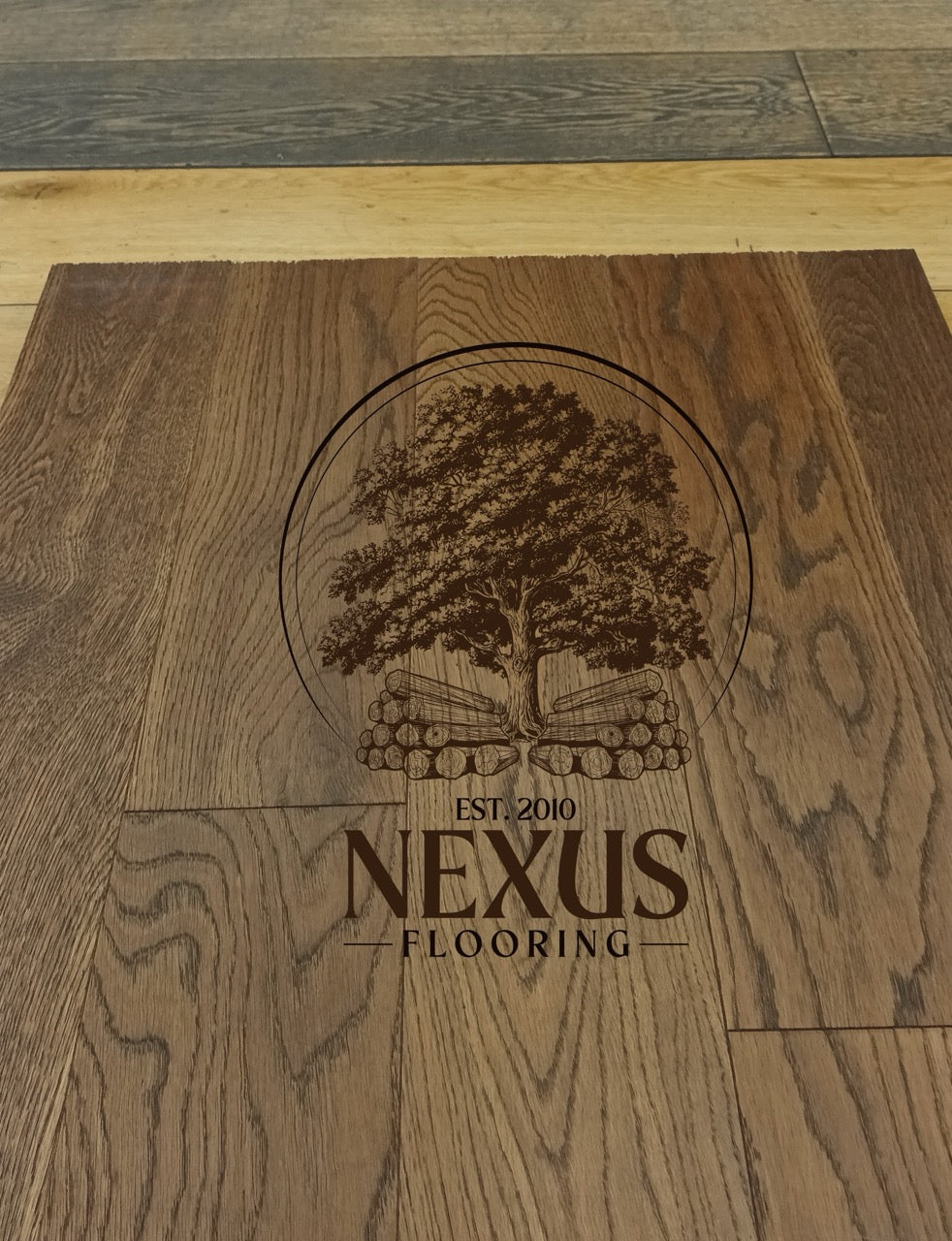 14mm x 3mm x 125mm Smoked Golden Engineered Oak Wood Flooring