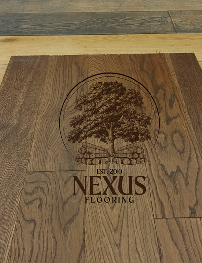 14mm x 3mm x 125mm Smoked Golden Engineered Oak Wood Flooring