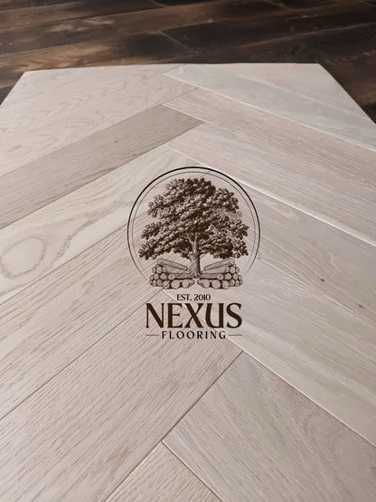 Engineered Herringbone 10mm x3mm x 90mm x450mm Smoked Natural