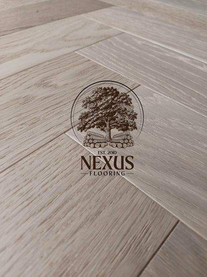 Engineered Herringbone 10mm x3mm x 90mm x450mm Smoked Natural