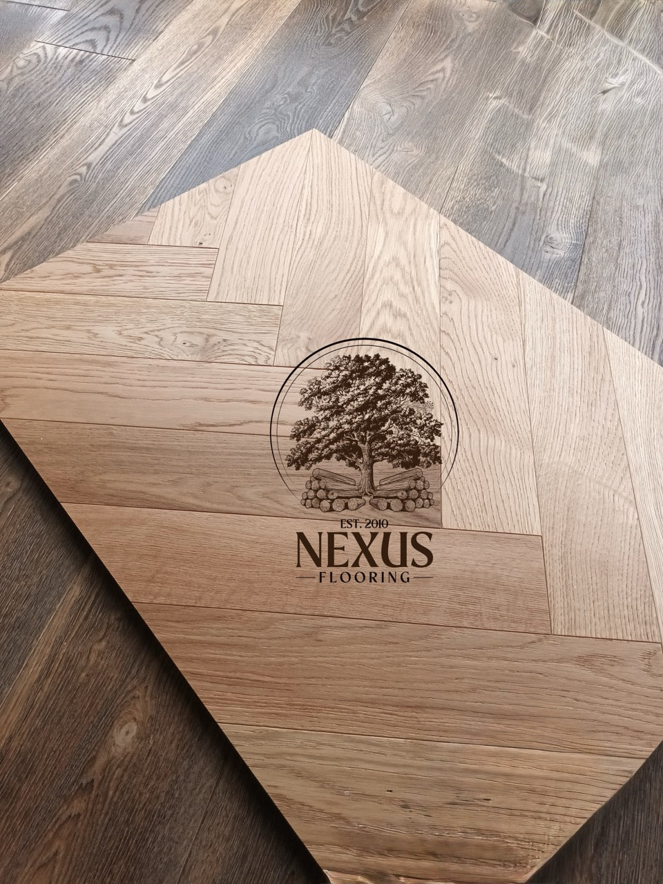 Engineered Herringbone 10mm x3mm x 90mm x450mm Smoked Natural