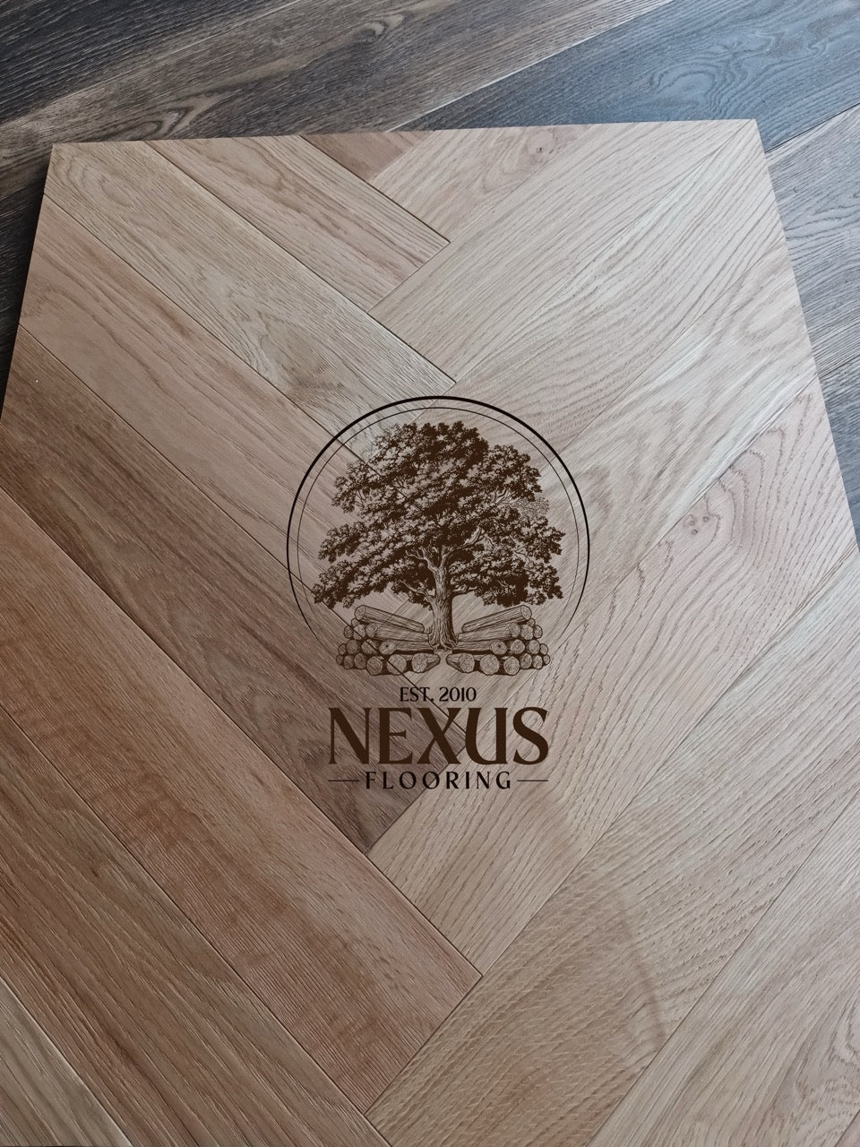 Engineered Herringbone 10mm x3mm x 90mm x450mm Smoked Natural