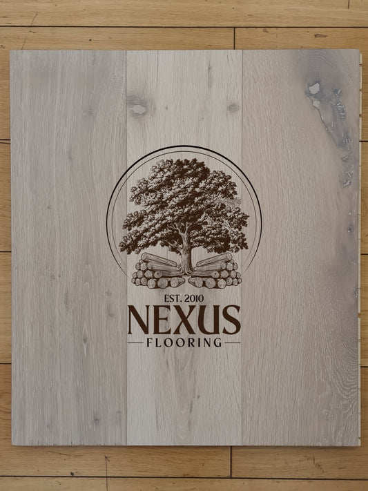 14mm x 3mm x 190mm Smoked White Washed Grain Engineered Oak Wood Flooring