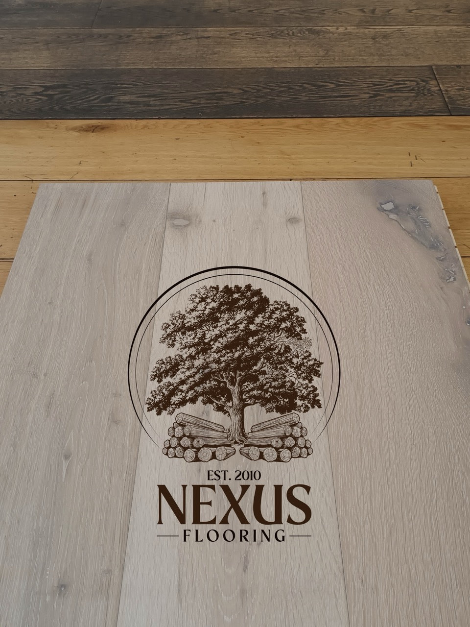 14mm x 3mm x 190mm Smoked White Washed Grain Engineered Oak Wood Flooring