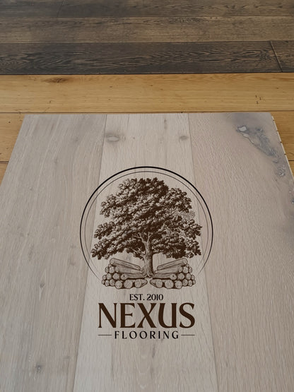 14mm x 3mm x 190mm Smoked White Washed Grain Engineered Oak Wood Flooring
