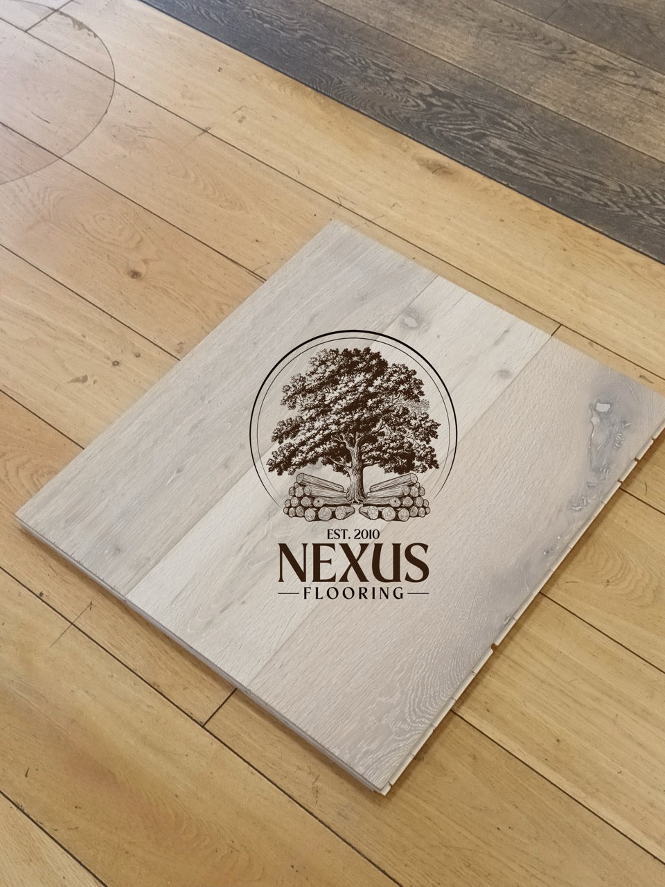 14mm x 3mm x 190mm Smoked White Washed Grain Engineered Oak Wood Flooring