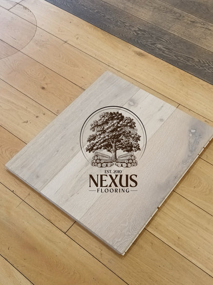 14mm x 3mm x 190mm Smoked White Washed Grain Engineered Oak Wood Flooring