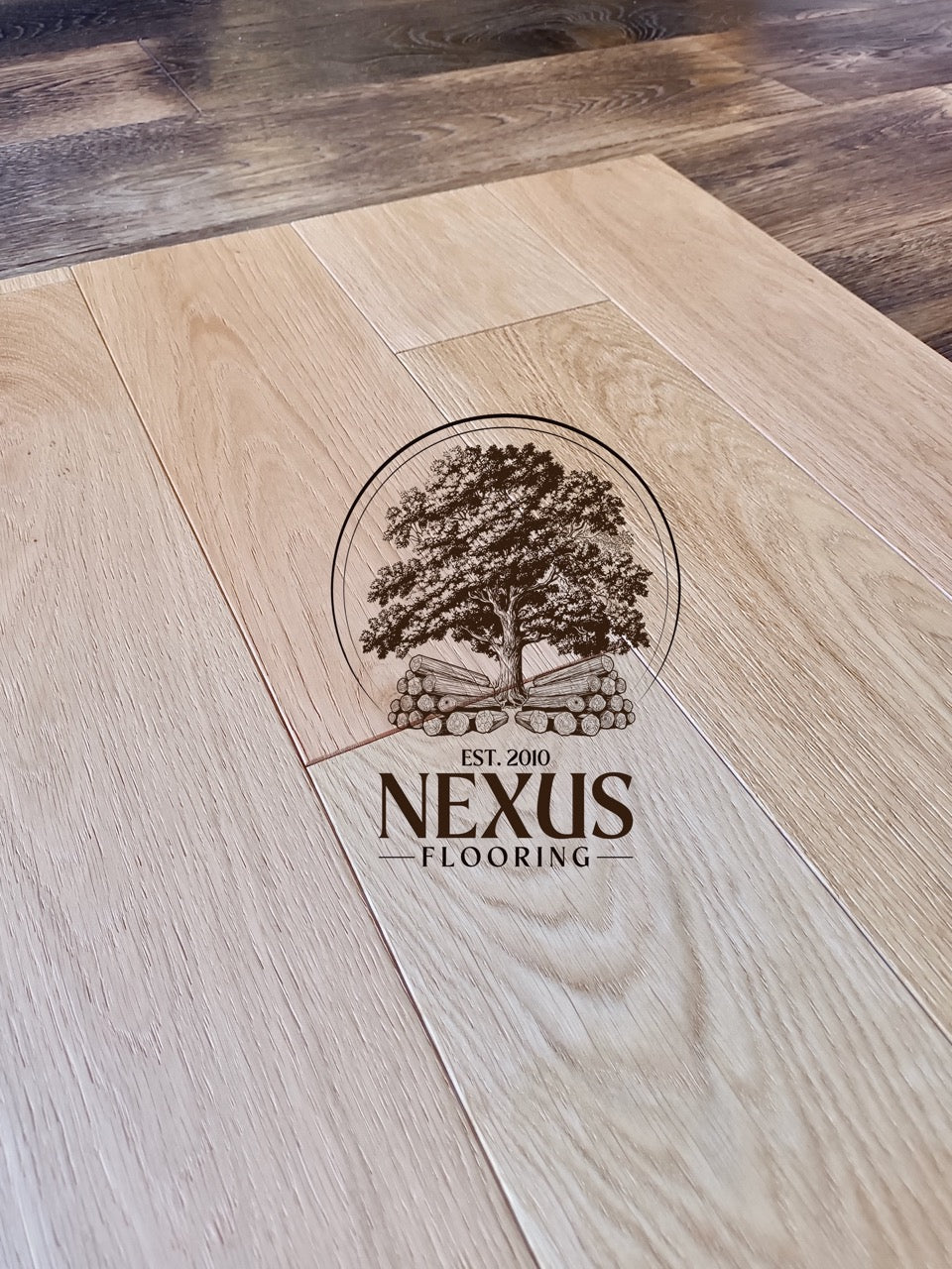 14mm x 3mm x 125mm Brushed Lacquered Engineered Oak Wood Flooring