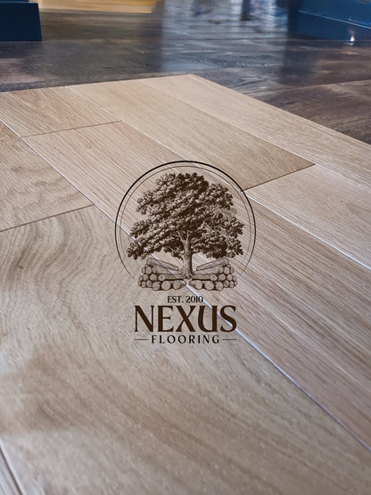14mm x 3mm x 125mm Brushed Oiled Engineered Oak Wood Flooring
