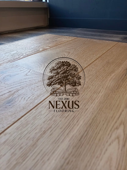 20mm x 4mm x 191mm Natural Brushed Oiled Engineered Oak Wood Flooring