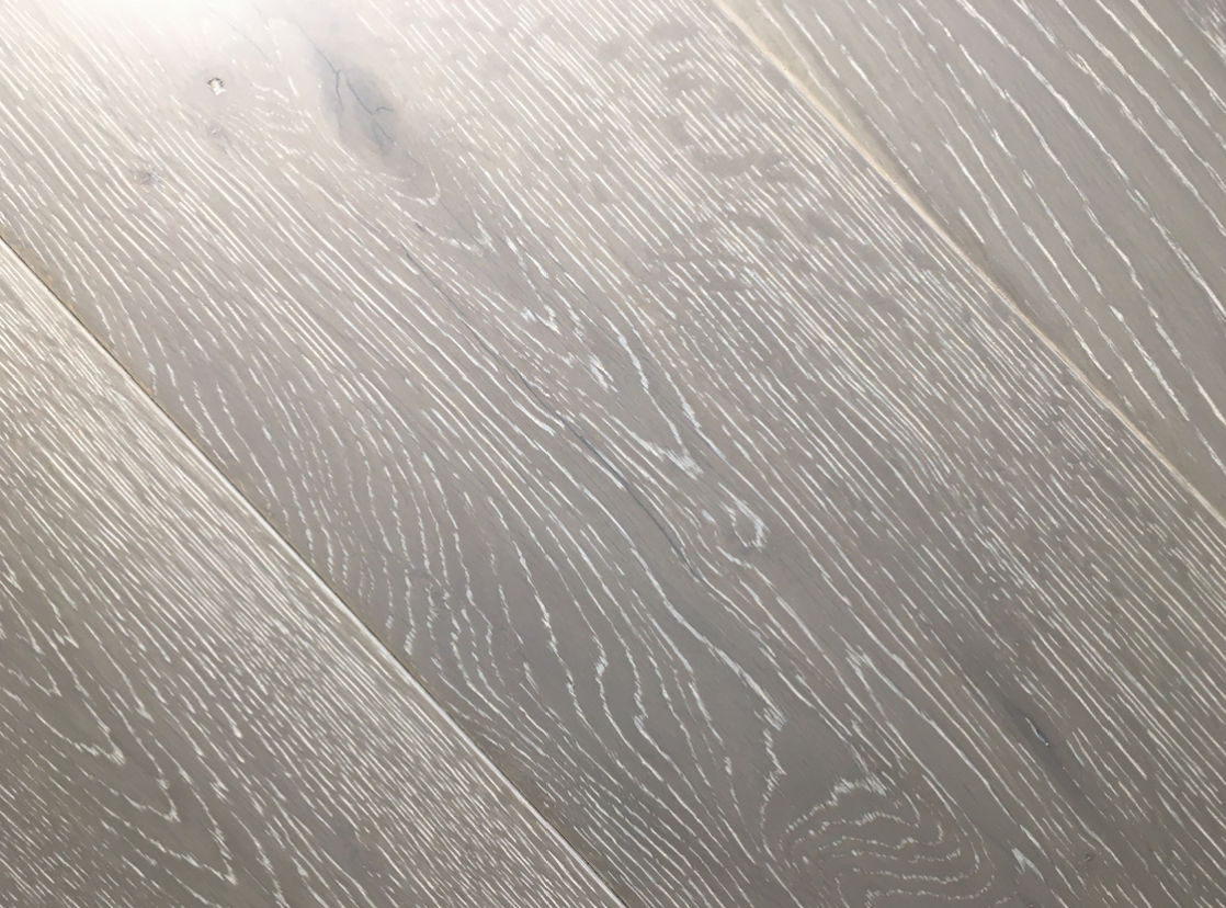 15mm x 4mm x 190mm Brushed Light Grey Engineered Oak Wood Flooring(Code 61)