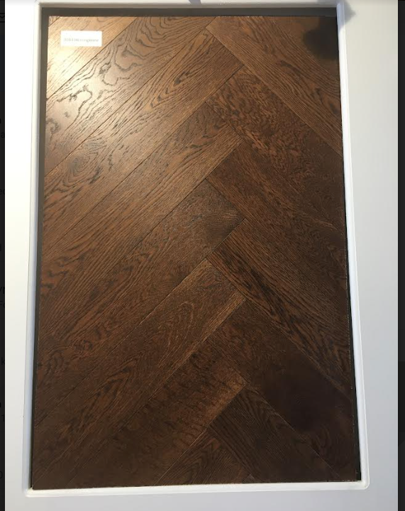 Herringbone Brushed Caramel Engineered Oak 15x 3×120 x600 Wood Flooring (Prime Grade)