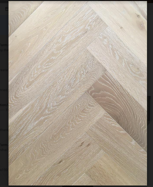 White Washed Lacquered Herringbone Engineered Oak 14mm x 3mm x 90mm x 450mm Wood Flooring(Prime Grade)