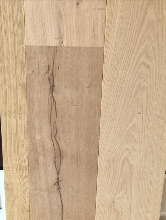 15mm x 4mm x 220mm Raw Naked Invisible Finish Engineered Oak Wood Flooring