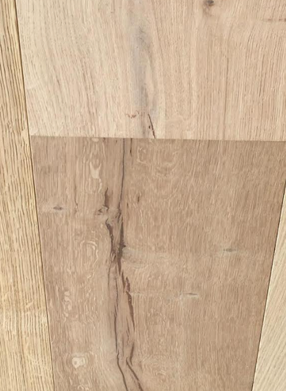 15mm x 4mm x 220mm Raw Naked Invisible Finish Engineered Oak Wood Flooring