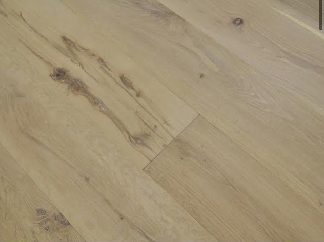 15mm x 4mm x220mm Distressed Bright White Engineered Oak Wood Flooring