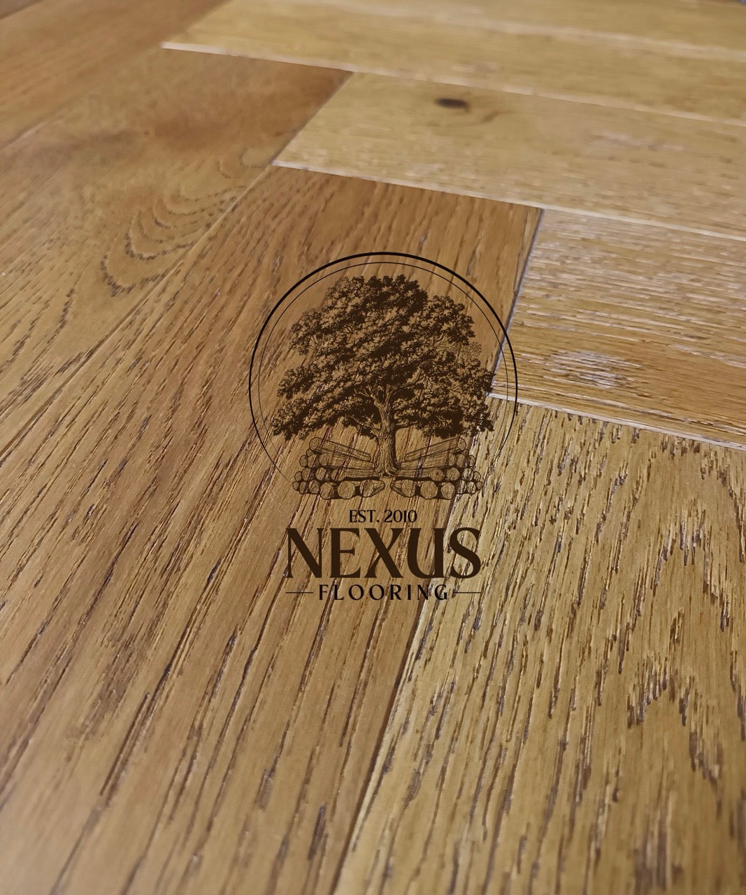 Engineered Herringbone 10mm x 3mmx 90mm x450mm  Whiskey Oak