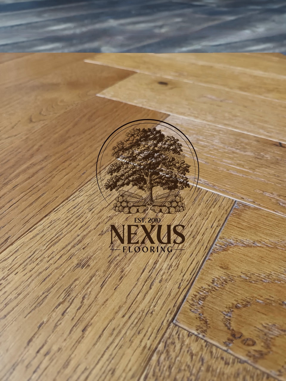 Engineered Herringbone 10mm x 3mmx 90mm x450mm  Whiskey Oak