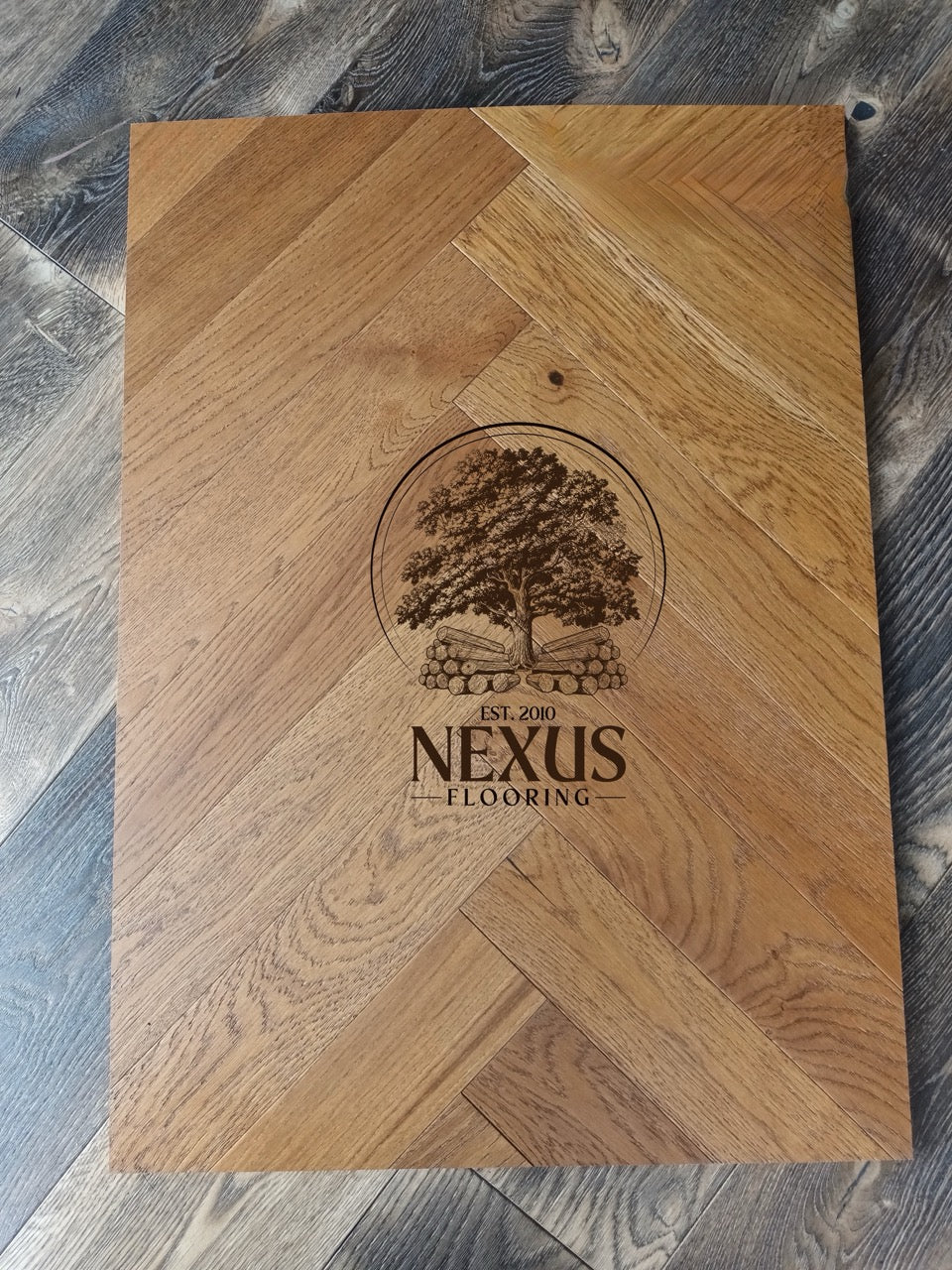 Engineered Herringbone 10mm x 3mmx 90mm x450mm  Whiskey Oak