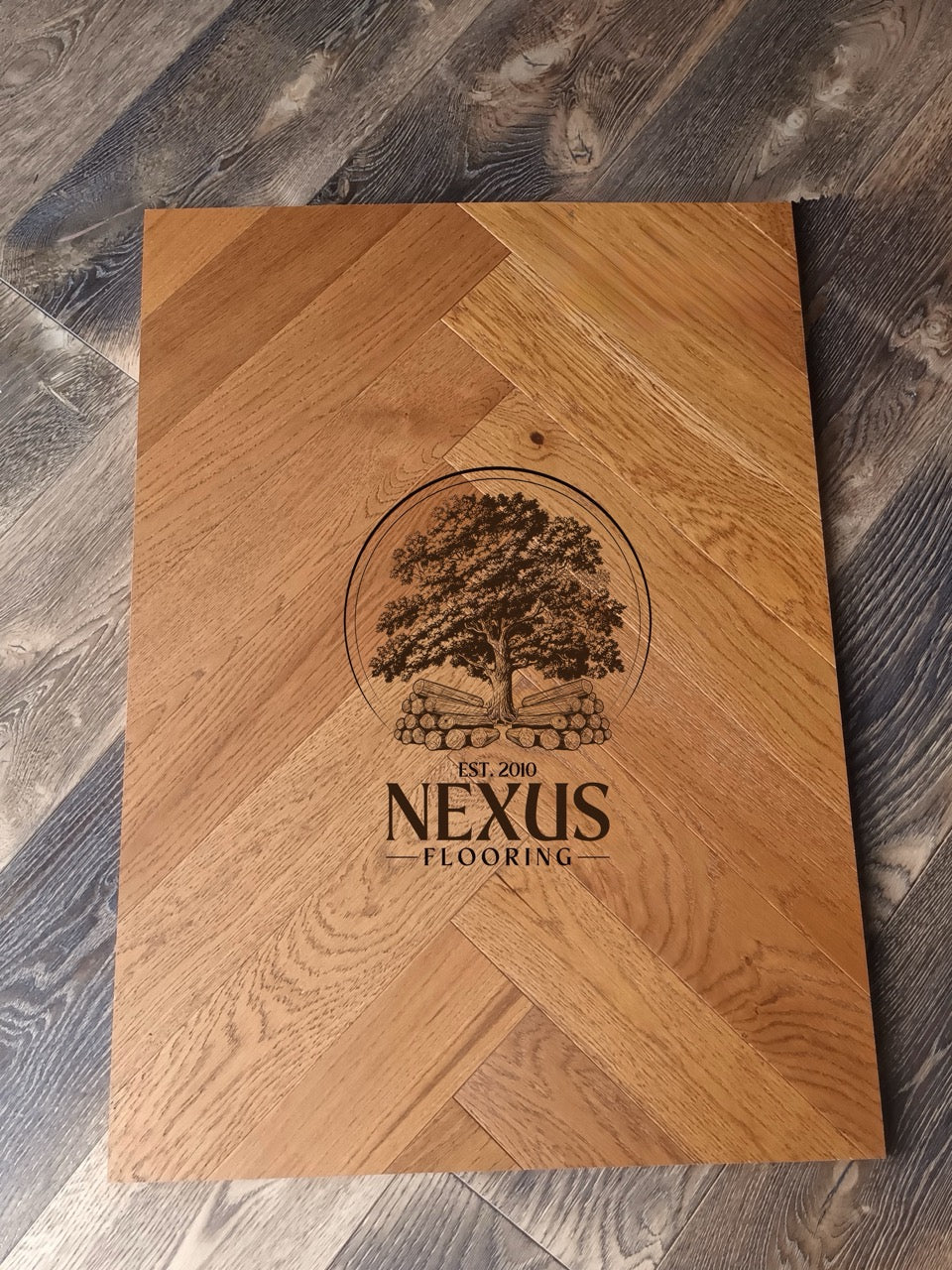 Engineered Herringbone 10mm x 3mmx 90mm x450mm  Whiskey Oak