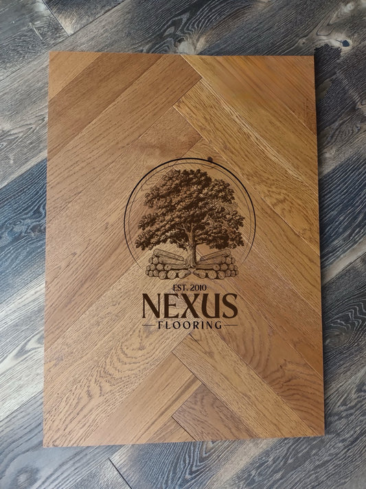Engineered Herringbone 10mm x 3mmx 90mm x450mm  Whiskey Oak