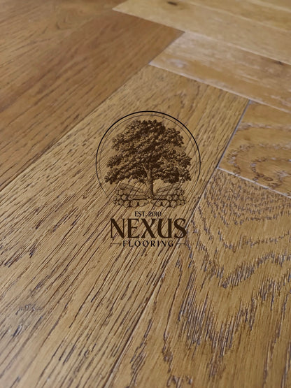 Engineered Herringbone 10mm x 3mmx 90mm x450mm  Whiskey Oak