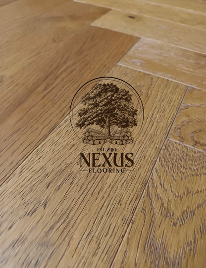 Engineered Herringbone 10mm x 3mmx 90mm x450mm  Whiskey Oak
