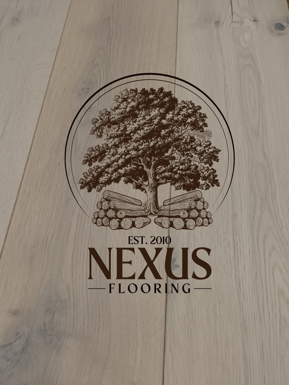 15mm x 4mm x190mm White Lacquered Engineered Oak Wood Flooring