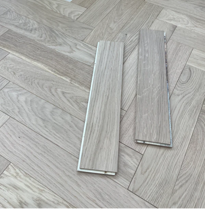 Engineered Herringbone 10mmx 3mm x 90mm x450mm  Invisible Oak